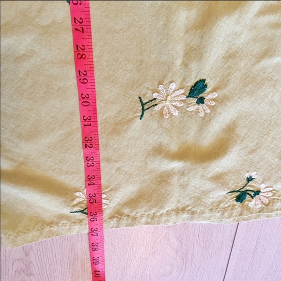 Vintage green daisy embroidered shift dress - Picture 9 of 9